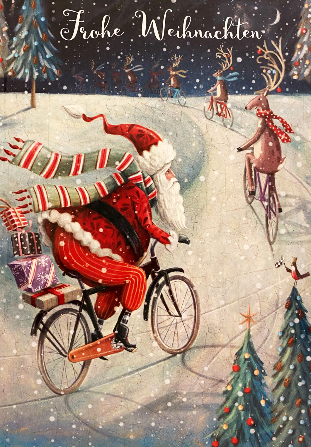 Räder Weihnachts Postkarte I love Weihnachtsmann 